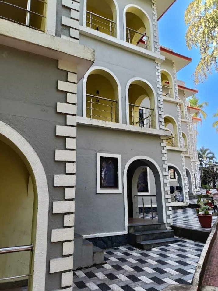Arched balconies of the main building